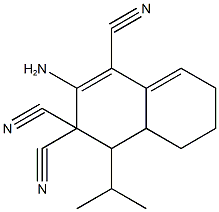 2-amino-4-isopropyl-4a,5,6,7-tetrahydro-1,3,3(4H)-naphthalenetricarbonitrile 结构式