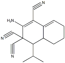 2-amino-4-isopropyl-4a,5,6,7-tetrahydro-1,3,3(4H)-naphthalenetricarbonitrile Structure