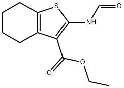 ethyl 2-(formylamino)-4,5,6,7-tetrahydro-1-benzothiophene-3-carboxylate Struktur