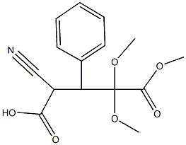 2-cyano-4,4,5-trimethoxy-5-oxo-3-phenylpentanoic acid|