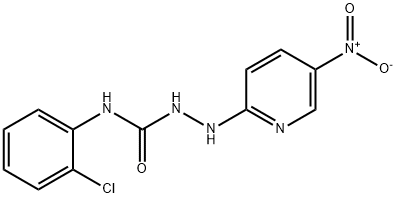 N-(2-chlorophenyl)-2-{5-nitro-2-pyridinyl}hydrazinecarboxamide Struktur