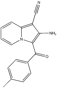 2-amino-3-(4-methylbenzoyl)-1-indolizinecarbonitrile,63014-79-9,结构式
