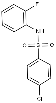 4-chloro-N-(2-fluorophenyl)benzenesulfonamide,63132-67-2,结构式