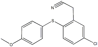 {5-chloro-2-[(4-methoxyphenyl)sulfanyl]phenyl}acetonitrile Structure