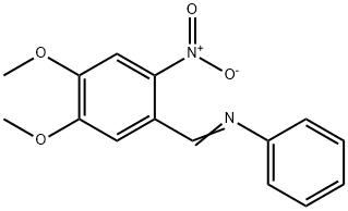 N-(4,5-dimethoxy-2-nitrobenzylidene)aniline Structure