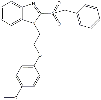 benzyl 1-[2-(4-methoxyphenoxy)ethyl]-1H-benzimidazol-2-yl sulfone Structure