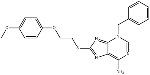 3-benzyl-8-{[2-(4-methoxyphenoxy)ethyl]sulfanyl}-3H-purin-6-ylamine Structure