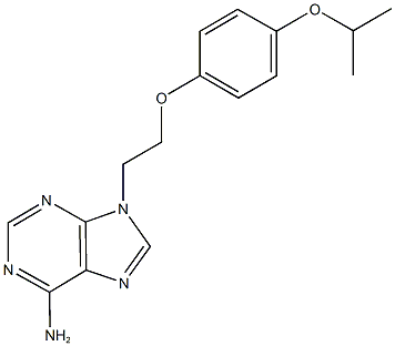 9-[2-(4-isopropoxyphenoxy)ethyl]-9H-purin-6-ylamine Structure