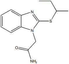 2-[2-(sec-butylsulfanyl)-1H-benzimidazol-1-yl]acetamide Structure