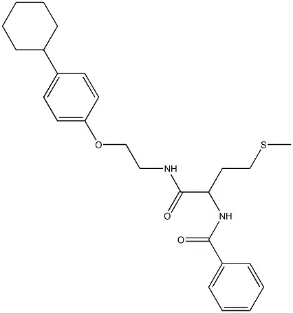 632298-85-2 N-[1-({[2-(4-cyclohexylphenoxy)ethyl]amino}carbonyl)-3-(methylsulfanyl)propyl]benzamide