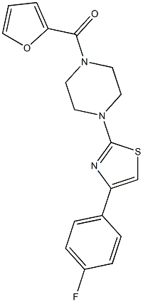 1-[4-(4-fluorophenyl)-1,3-thiazol-2-yl]-4-(2-furoyl)piperazine Structure