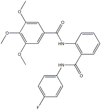 N-{2-[(4-fluoroanilino)carbonyl]phenyl}-3,4,5-trimethoxybenzamide,632300-26-6,结构式