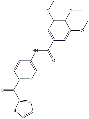 3,4,5-trimethoxy-N-[4-(2-thienylcarbonyl)phenyl]benzamide 化学構造式