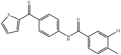 3-chloro-4-methyl-N-[4-(2-thienylcarbonyl)phenyl]benzamide Structure
