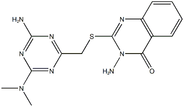 3-amino-2-({[4-amino-6-(dimethylamino)-1,3,5-triazin-2-yl]methyl}sulfanyl)-4(3H)-quinazolinone|