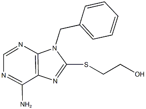 2-[(6-amino-9-benzyl-9H-purin-8-yl)sulfanyl]ethanol 结构式