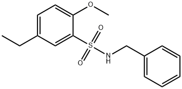 N-benzyl-5-ethyl-2-methoxybenzenesulfonamide 结构式