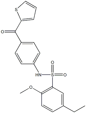 5-ethyl-2-methoxy-N-[4-(2-thienylcarbonyl)phenyl]benzenesulfonamide Structure