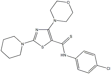 N-(4-chlorophenyl)-4-(4-morpholinyl)-2-(1-piperidinyl)-1,3-thiazole-5-carbothioamide|