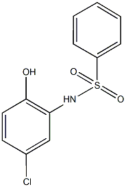 N-(5-chloro-2-hydroxyphenyl)benzenesulfonamide 化学構造式