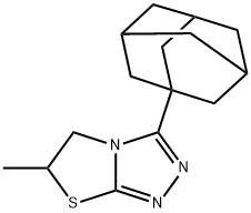 3-(1-adamantyl)-6-methyl-5,6-dihydro[1,3]thiazolo[2,3-c][1,2,4]triazole Struktur