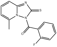 3-(2-fluorobenzoyl)-5-methyl[1,2,4]triazolo[1,5-a]pyridine-2(3H)-thione Structure