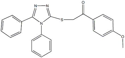 2-[(4,5-diphenyl-4H-1,2,4-triazol-3-yl)sulfanyl]-1-(4-methoxyphenyl)ethanone 结构式