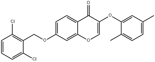 7-[(2,6-dichlorobenzyl)oxy]-3-(2,5-dimethylphenoxy)-4H-chromen-4-one Structure