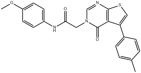 N-(4-methoxyphenyl)-2-(5-(4-methylphenyl)-4-oxothieno[2,3-d]pyrimidin-3(4H)-yl)acetamide Structure