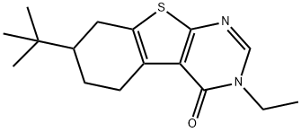 7-tert-butyl-3-ethyl-5,6,7,8-tetrahydro[1]benzothieno[2,3-d]pyrimidin-4(3H)-one,634163-56-7,结构式
