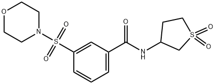 N-(1,1-dioxidotetrahydro-3-thienyl)-3-(4-morpholinylsulfonyl)benzamide 结构式