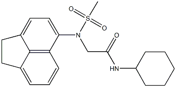 634166-73-7 N-cyclohexyl-2-[1,2-dihydro-5-acenaphthylenyl(methylsulfonyl)amino]acetamide