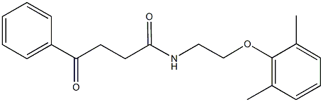 N-[2-(2,6-dimethylphenoxy)ethyl]-4-oxo-4-phenylbutanamide 化学構造式