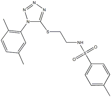N-(2-{[1-(2,5-dimethylphenyl)-1H-tetraazol-5-yl]sulfanyl}ethyl)-4-methylbenzenesulfonamide,634168-69-7,结构式