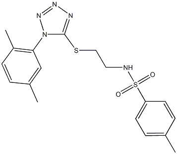 N-(2-{[1-(2,5-dimethylphenyl)-1H-tetraazol-5-yl]sulfanyl}ethyl)-4-methylbenzenesulfonamide Struktur