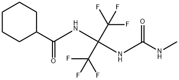 N-[2,2,2-trifluoro-1-{[(methylamino)carbonyl]amino}-1-(trifluoromethyl)ethyl]cyclohexanecarboxamide,634172-94-4,结构式