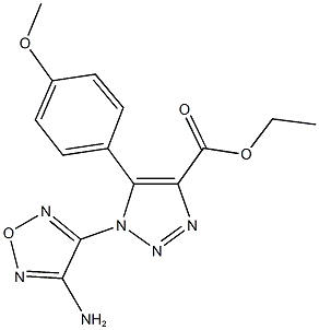ethyl1-(4-amino-1,2,5-oxadiazol-3-yl)-5-(4-methoxyphenyl)-1H-1,2,3-triazole-4-carboxylate Struktur