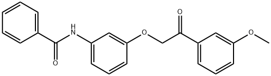 N-{3-[2-(3-methoxyphenyl)-2-oxoethoxy]phenyl}benzamide Struktur