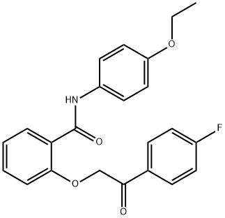 N-(4-ethoxyphenyl)-2-[2-(4-fluorophenyl)-2-oxoethoxy]benzamide,634173-99-2,结构式