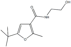5-tert-butyl-N-(2-hydroxyethyl)-2-methyl-3-furamide 结构式
