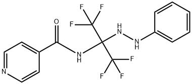 N-[2,2,2-trifluoro-1-(2-phenylhydrazino)-1-(trifluoromethyl)ethyl]isonicotinamide,634175-23-8,结构式