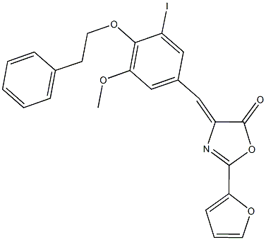 634176-49-1 2-(2-furyl)-4-[3-iodo-5-methoxy-4-(2-phenylethoxy)benzylidene]-1,3-oxazol-5(4H)-one