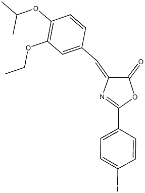 4-(3-ethoxy-4-isopropoxybenzylidene)-2-(4-iodophenyl)-1,3-oxazol-5(4H)-one Structure