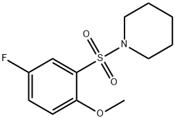 1-[(5-fluoro-2-methoxyphenyl)sulfonyl]piperidine Structure