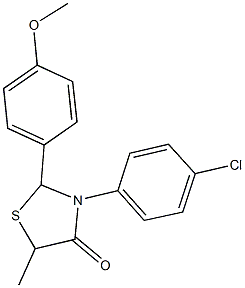 63445-07-8 3-(4-chlorophenyl)-2-(4-methoxyphenyl)-5-methyl-1,3-thiazolidin-4-one
