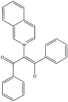 2-(2-isoquinoliniumyl)-3-oxo-1,3-diphenyl-1-propen-1-olate 结构式