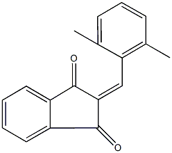 2-(2,6-dimethylbenzylidene)-1H-indene-1,3(2H)-dione 结构式