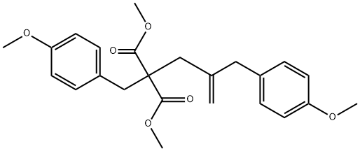 dimethyl 2-(4-methoxybenzyl)-2-[2-(4-methoxybenzyl)-2-propenyl]malonate Structure