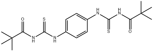 N-(2,2-dimethylpropanoyl)-N'-[4-({[(2,2-dimethylpropanoyl)amino]carbothioyl}amino)phenyl]thiourea 化学構造式