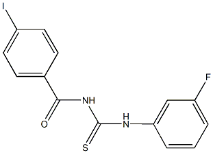 N-(3-fluorophenyl)-N'-(4-iodobenzoyl)thiourea 化学構造式